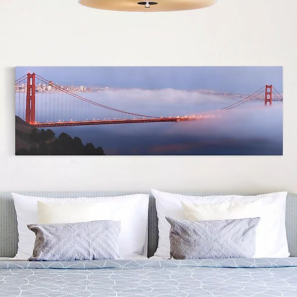 Leinwandbild - Panorama San Franciscos Golden Gate Bridge günstig online kaufen