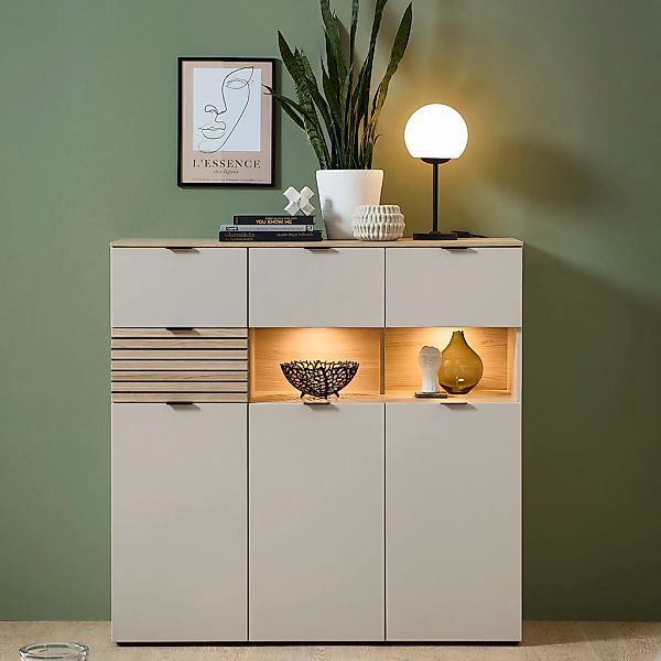 Innostyle Highboard "INA Highboard, 84 x 125 x 45 cm (B/H/T)" 1 Stk. tlg. günstig online kaufen