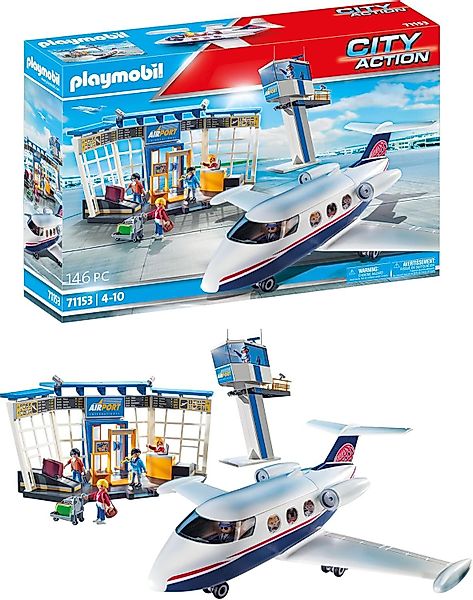 Playmobil® Konstruktions-Spielset, Baukasten, Flughafen mit Flugzeug günstig online kaufen