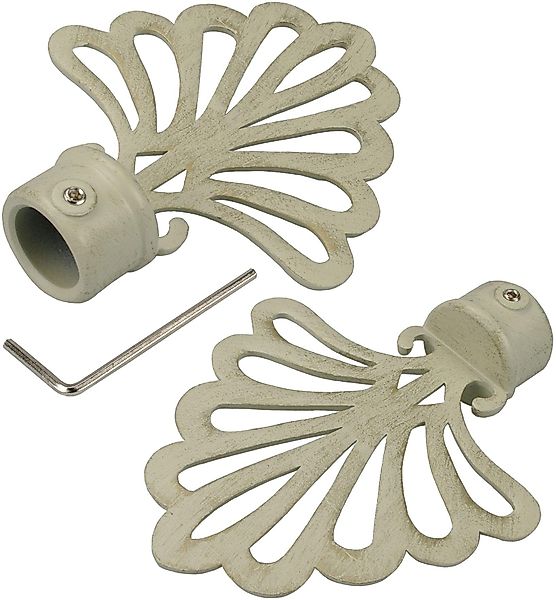 Liedeco Gardinenstangen-Endstück FÃ¤cher, Gardinen, (Set, 2-St), günstig online kaufen
