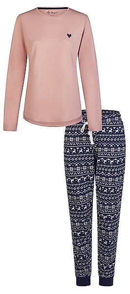By Louise Schlafanzug Damen Pyjama lang (2 tlg) Baumwolle günstig online kaufen