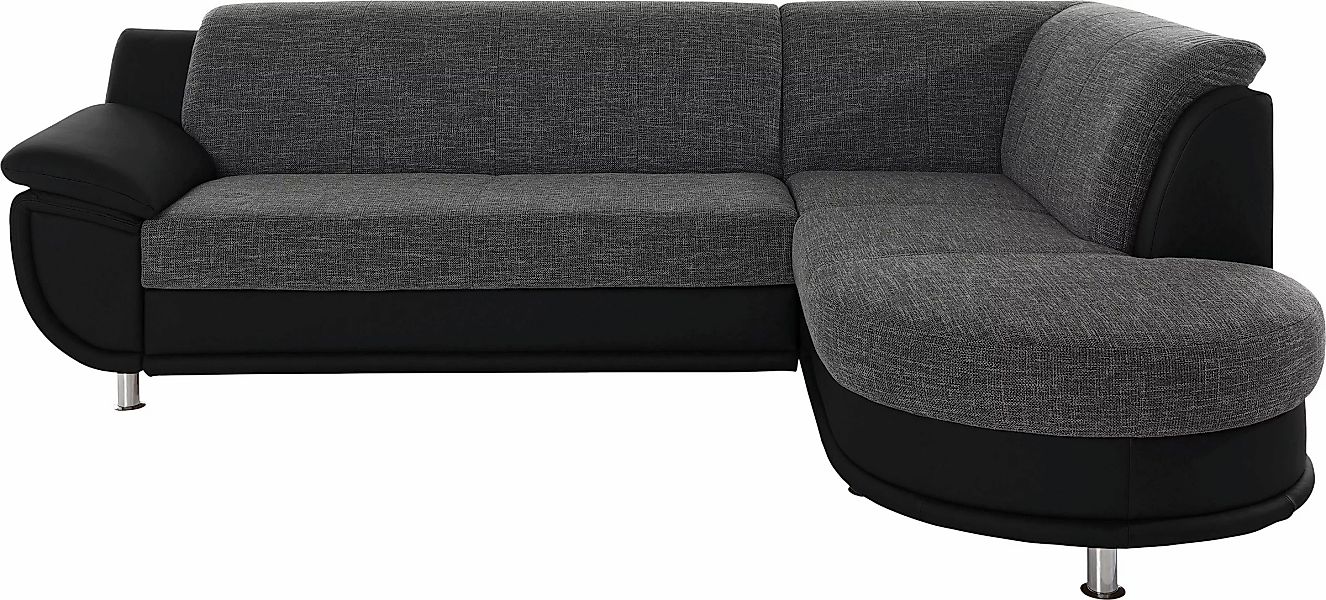 TRENDMANUFAKTUR Ecksofa »Rondo 3, zeitlos und bequem, Materialmix, breite A günstig online kaufen
