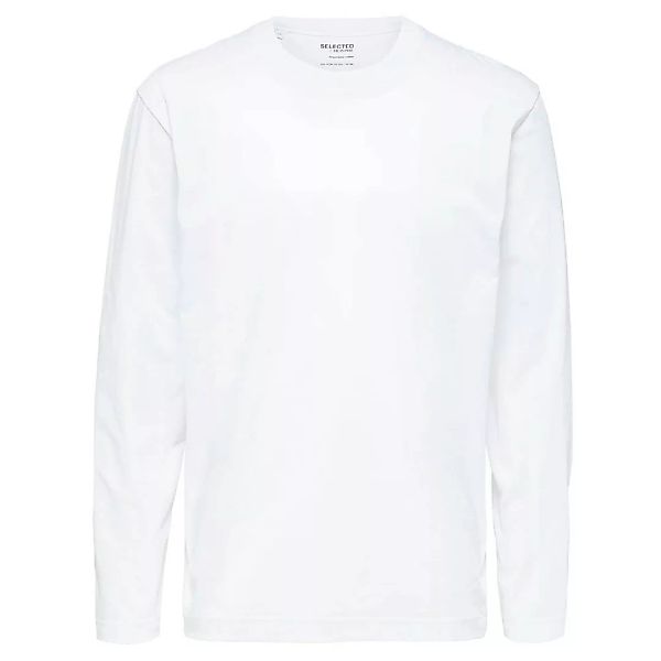 Selected Colman Relax Langarmshirt Mit Rundhalsausschnitt 2XL Bright White günstig online kaufen