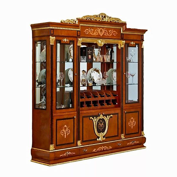 Xlmoebel Vitrine Neue Vitrinen-Bar im klassischen Antik-Stil mit Barock (YB günstig online kaufen