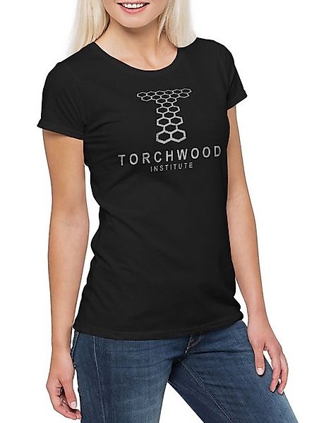 Urban Backwoods Print-Shirt Vintage Torchwood Institute Logo Damen T-Shirt günstig online kaufen
