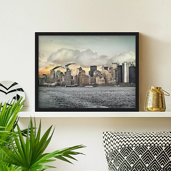 Bild mit Rahmen Architektur & Skyline - Querformat No.YK1 New York günstig online kaufen