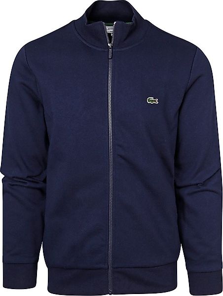 Lacoste Strickjacke Full Zip Dunkelblau - Größe L günstig online kaufen