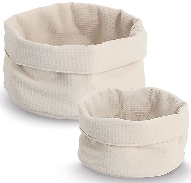 Zeller Present Aufbewahrungskorb Waffelpiqué 2-tlg. (Set, günstig online kaufen