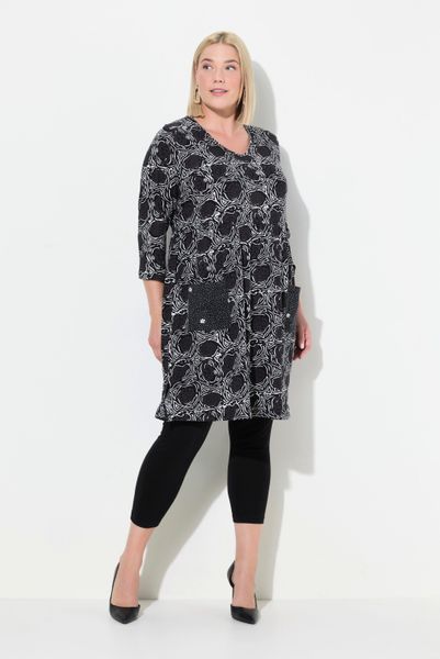 Ulla Popken Longshirt Longshirt A-Linie Blumendruck günstig online kaufen