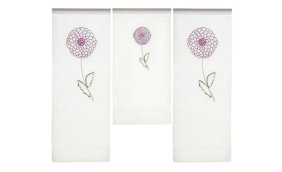 3er-Set Miniflächen Vorhang   ¦ lila/violett ¦ Synthetik ¦ Maße (cm): B: 90 günstig online kaufen