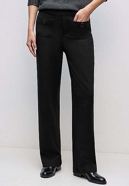 STREET ONE Dehnbund-Hose mit Schnallen günstig online kaufen