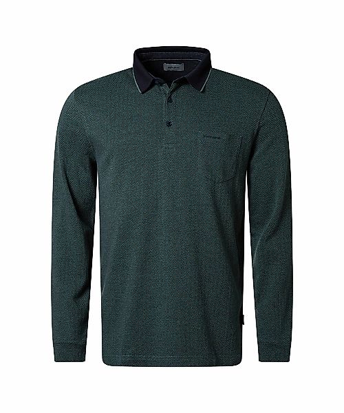 Pierre Cardin Langarm-Poloshirt, mit Fischgratmuster günstig online kaufen