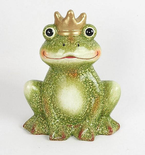 Trend Line Gartenfigur TrendLine Dekofigur Keramik Frosch mit Krone 22 x günstig online kaufen