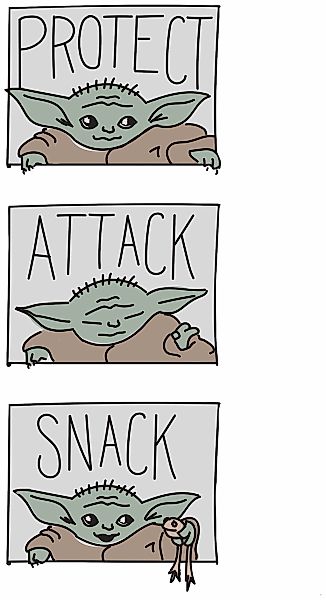 Komar Bild "Mandalorian The Child Protect Attack Snack", Disney-Star Wars, günstig online kaufen