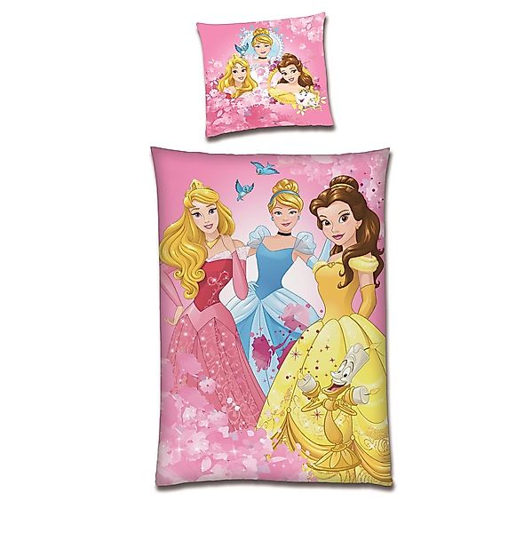 Familando Kinderbettwäsche Disney Prinzessinnen 135x200 80x80 günstig online kaufen