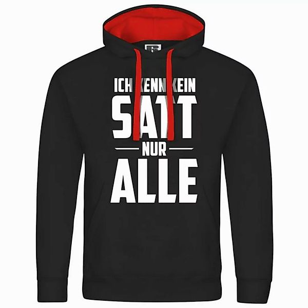 deinshirt Kapuzenpullover Herren Kapuzenpullover Ich kenn kein satt nur all günstig online kaufen