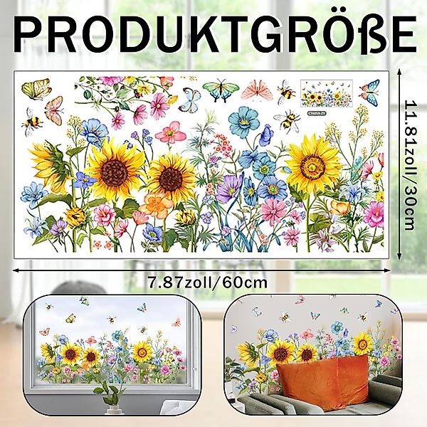 Coonoor Fensterbild Frühling Fenster Aufkleber Garten günstig online kaufen
