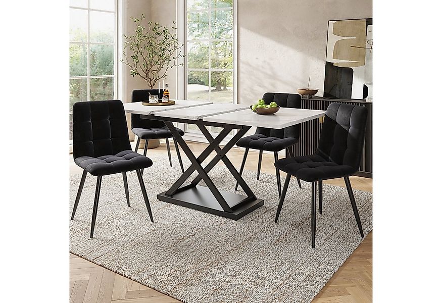 Flieks Essgruppe, (Set, 5-tlg., 120-160x80cm Tischplatte), ausziehbar Essti günstig online kaufen