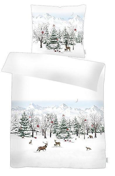 APELT Bettwäsche Anton Flanell, Feinflanell, 2 teilig, Winterlandschaft günstig online kaufen