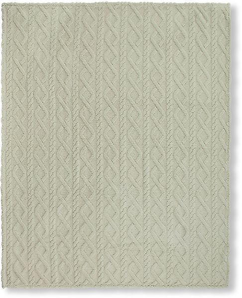 Plaid Jacquard teddy, Descanso, Weich, Kuscheldecke, günstig online kaufen