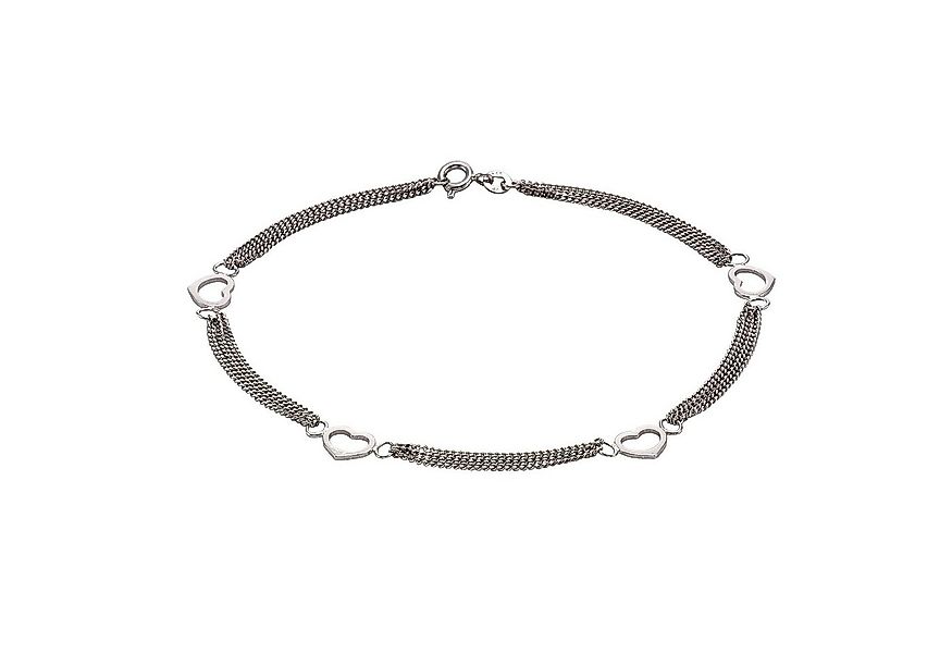 Zeeme Fußkette Silber 925 mit Herz-Motiv 25cm lang günstig online kaufen