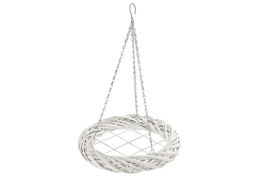 CEPEWA Dekokranz Weidenkranz zum Aufhängen oder Legen 35cm weiß Metallkette günstig online kaufen