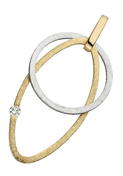 JOBO Kettenanhänger "Anhänger mit Diamant", 585 Gold bicolor günstig online kaufen