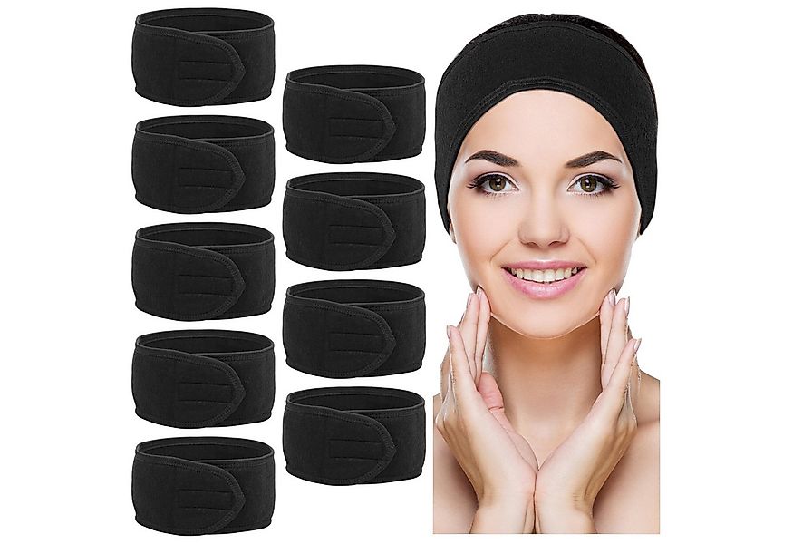 Belle Vous Haargummi Belle Vous 10er-Pack Kosmetik Stirnband schwarz - Ruts günstig online kaufen