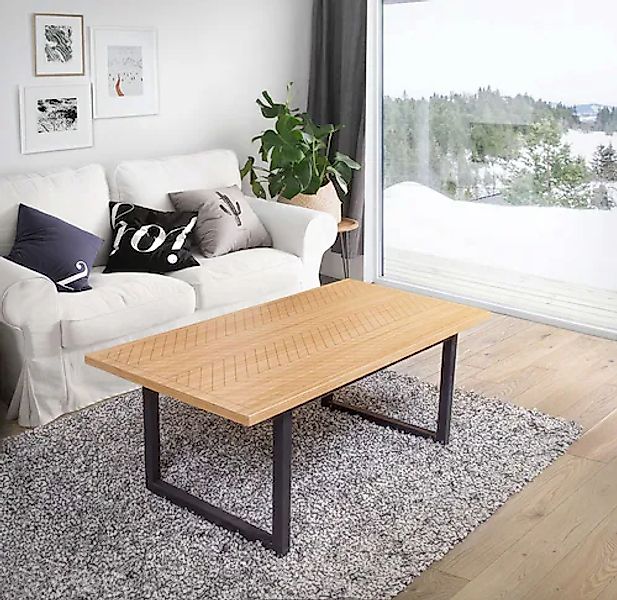 Woodman Couchtisch »Camden«, Beine aus massiver Birke, Breite 120 cm, mit e günstig online kaufen