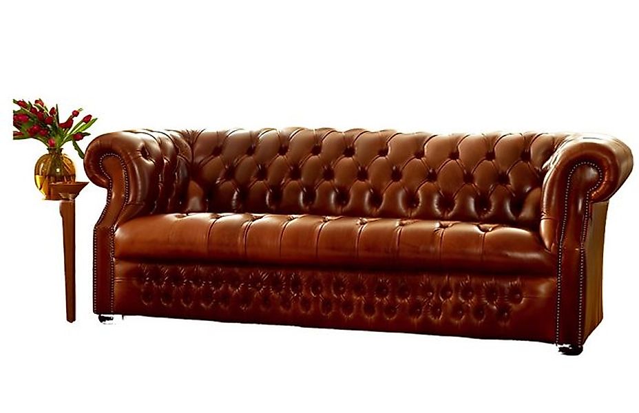 Xlmoebel Sofa Neu Chesterfield Sofa für drei Personen aus Leder mit stilvol günstig online kaufen