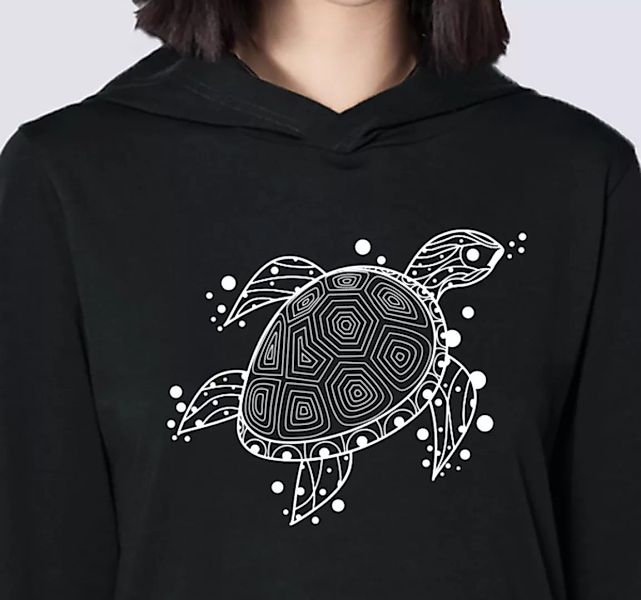 Schildkröte, Leichter Damen Hoodie Aus Bio Baumwolle, Kapuzensweat, Sweatsh günstig online kaufen