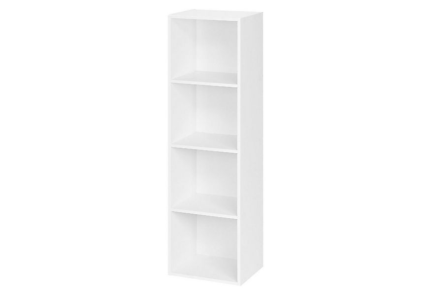 Woltu Bücherregal, 1-tlg., Bücherregal aus MDF weiß 30x24x106 cm günstig online kaufen