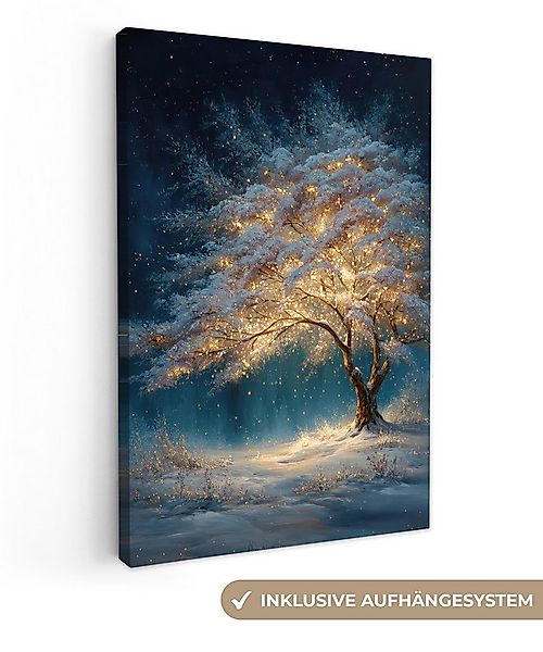 OneMillionCanvasses® Leinwandbild Baum des Lebens - Nacht - Dunkelheit - Bl günstig online kaufen