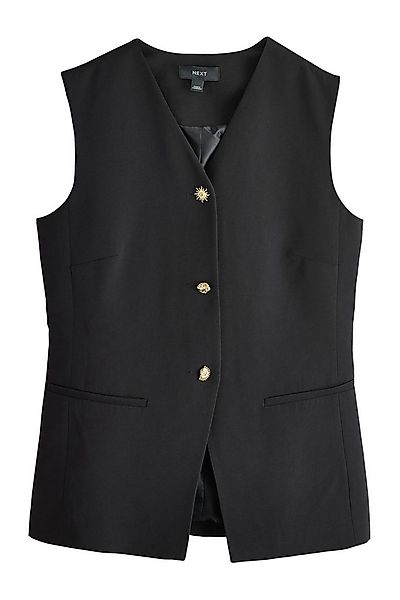 Next Anzugweste Weste mit Rundhalsausschnitt und Knopfdetail (1-tlg) günstig online kaufen