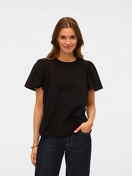 Vero Moda Kurzarmbluse "VMPRETTY SS TOP WVN GA NOOS" günstig online kaufen