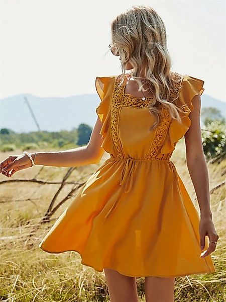 RUZU UG Dirndl Einfarbiges, modisches, sexy Kleid mit hoher Taille (1-tlg) günstig online kaufen