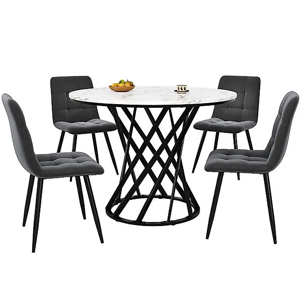 MODFU Essgruppe Stylisches Esstisch,Esszimmerstühle,Esstisch-Set, (Stuhl:44 günstig online kaufen