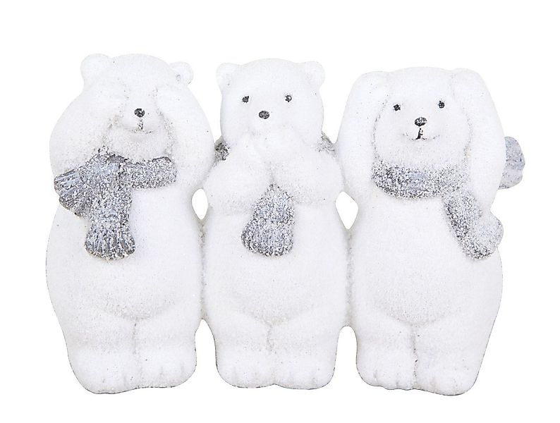 Trend Line Weihnachtsfigur TrendLine Dekofigur Eisbären 16 x 11 cm weiß-gra günstig online kaufen