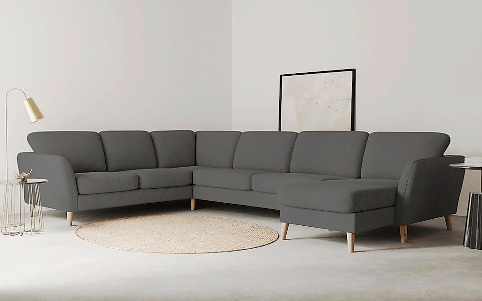 Home affaire Wohnlandschaft "MARSEILLE XXL 349cm, U-Form, Ottomane rechts/l günstig online kaufen