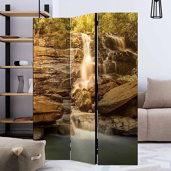 Naturmotiv Paravent Mehrfarbig Wasserfall Foto günstig online kaufen