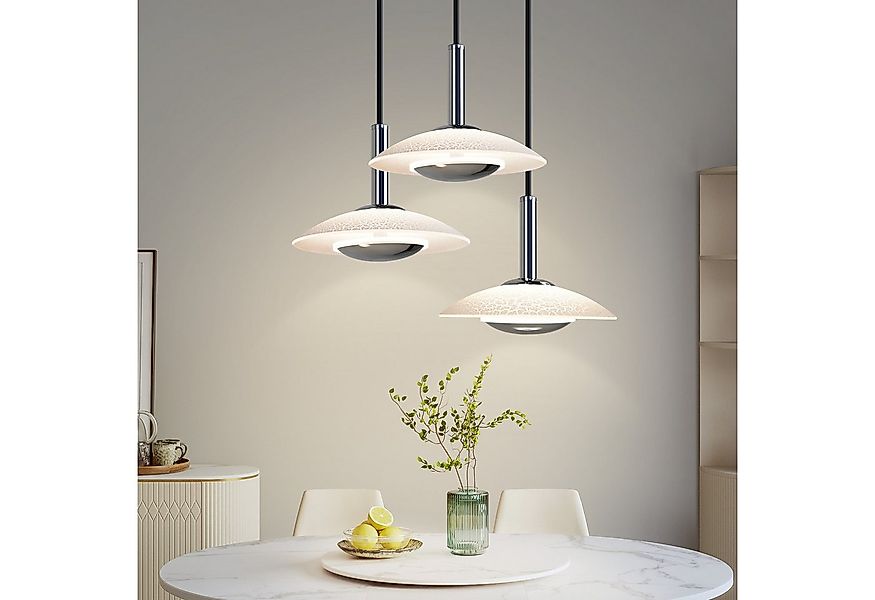 Nettlife LED Pendelleuchte wohnzimmer Esstisch Silber Metall 3/4 Flammig Mo günstig online kaufen