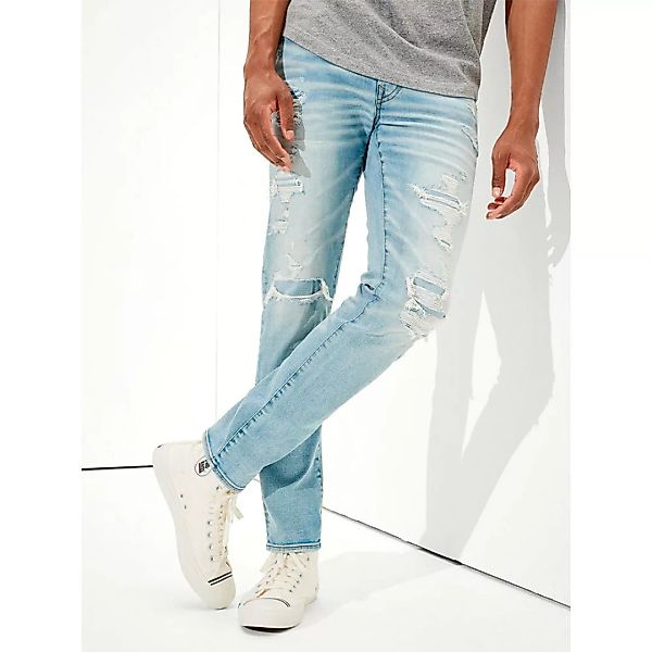 American Eagle Airflex 360 Patched Slim Jeans 30 Indigo Shatter günstig online kaufen