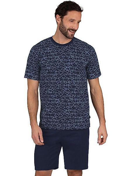 Trigema Schlafanzug TRIGEMA Kurzer Schlafanzug mit Smiley-Motiv (1 tlg) günstig online kaufen