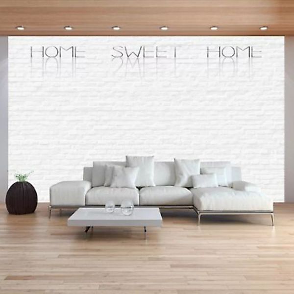 artgeist Fototapete Home, sweet home - wall grau/weiß Gr. 350 x 245 günstig online kaufen