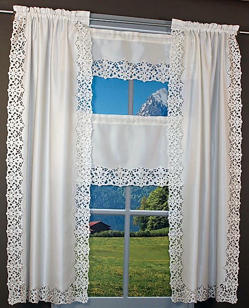 HOSSNER - ART OF HOME DECO Gardine "Rießersee" Stangendurchzug 1 Stk. tlg. günstig online kaufen