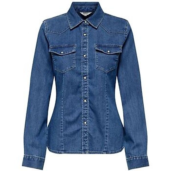 Only  Blusen 15352339 SASIA-DARK BLUE DENIM günstig online kaufen