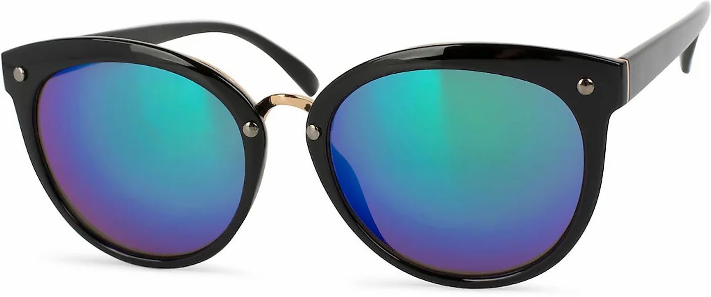 styleBREAKER Sonnenbrille "Cat Eye Sonnenbrille Material-Mix-Rahmen" 1 Stk. günstig online kaufen