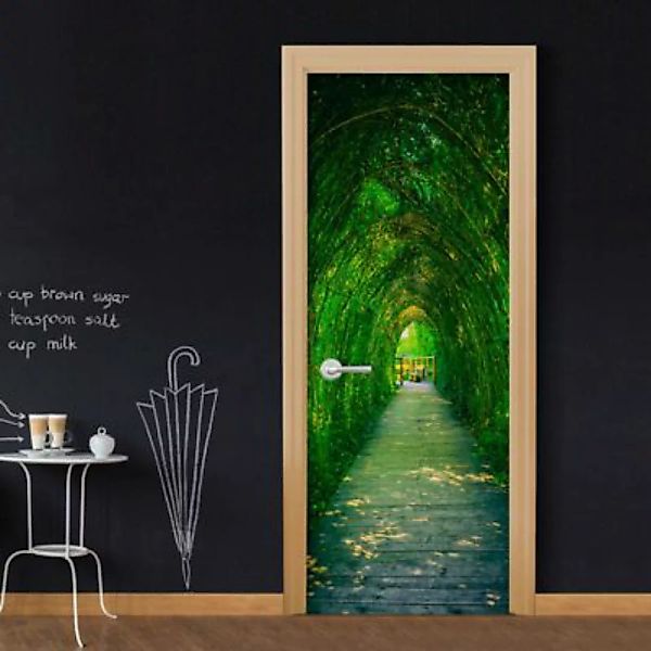 artgeist Türtapete Green Corridor grün Gr. 80 x 210 günstig online kaufen