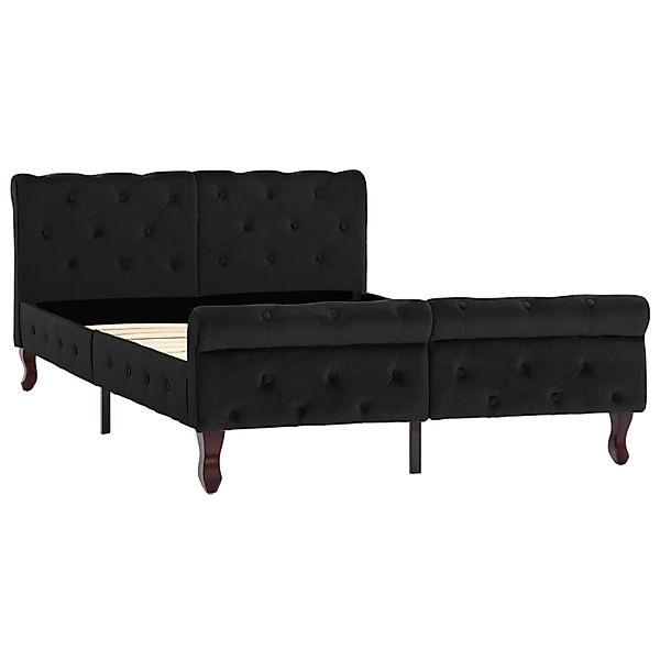 Bettgestell Schwarz Samt 120 X 200 Cm günstig online kaufen