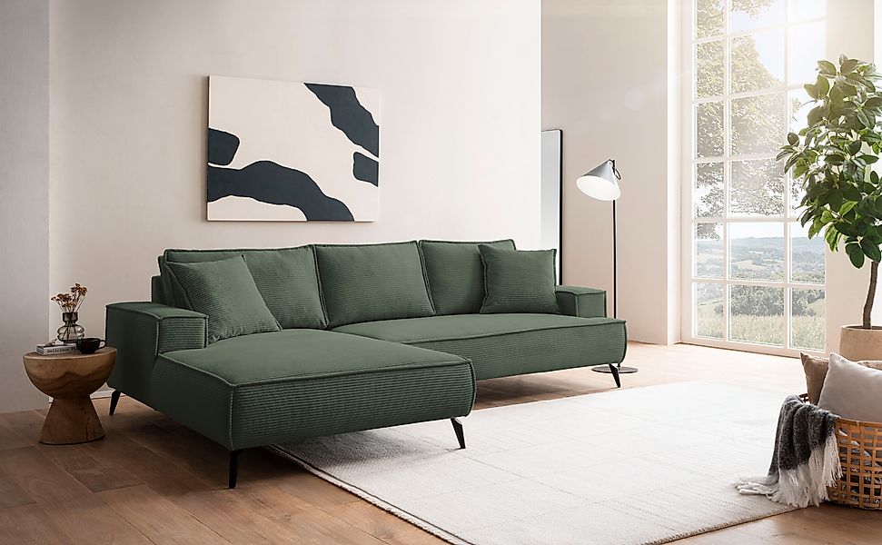 andas Ecksofa »TVINNU, L-Form in Cord, Sofa«, wahlweise Recamiere rechts/li günstig online kaufen